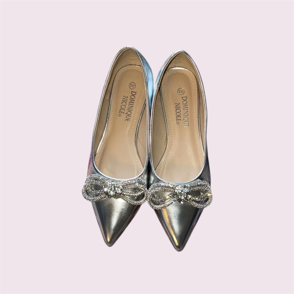 Dominique Nicole Silver Flats